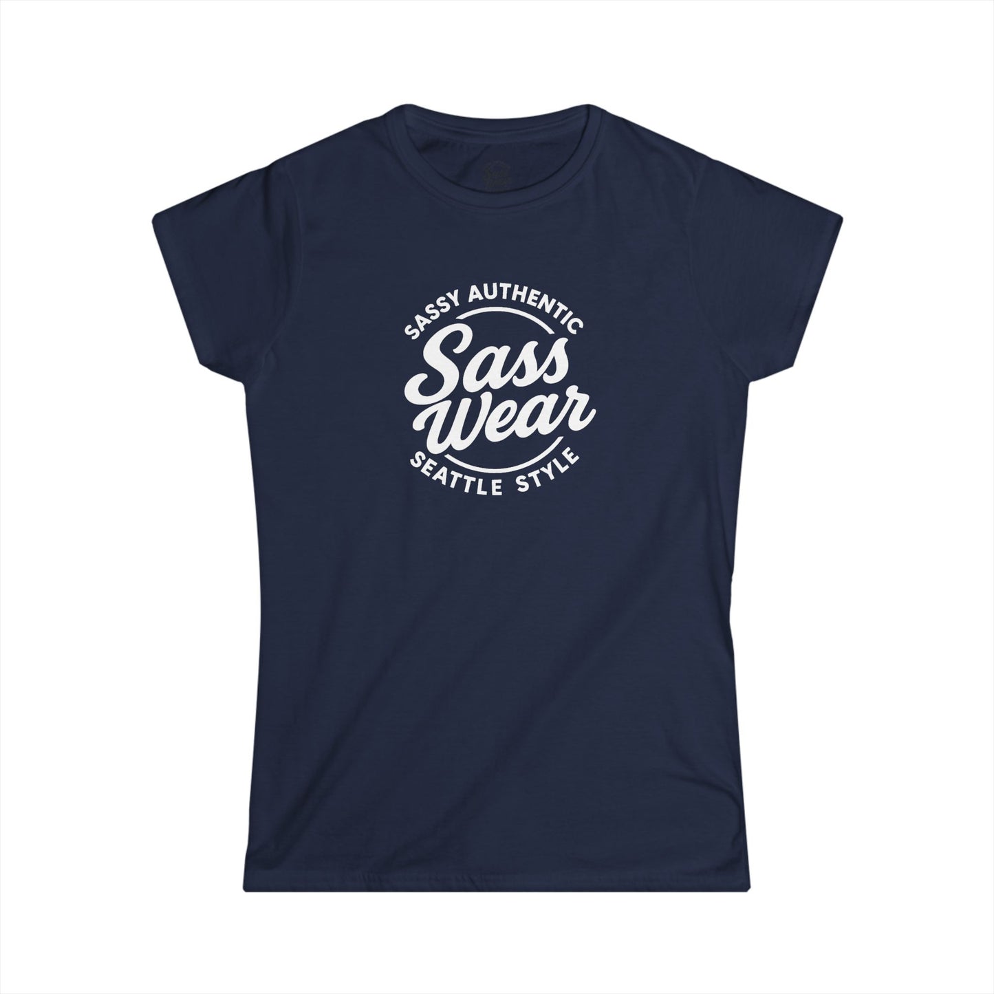 Sass Wear Women's Softstyle white logo