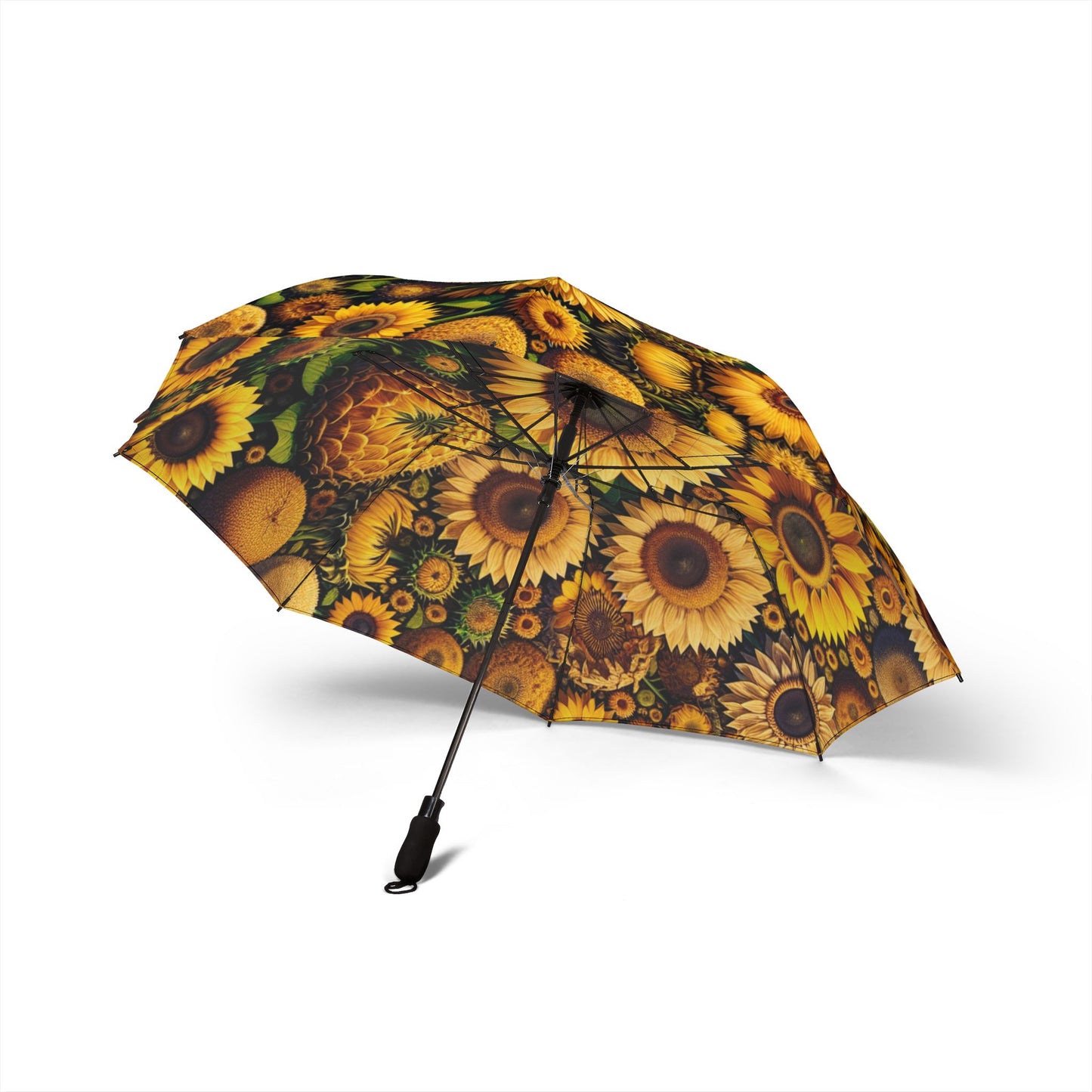 sunflower Umbrella - Semi-Automatic Foldable Design