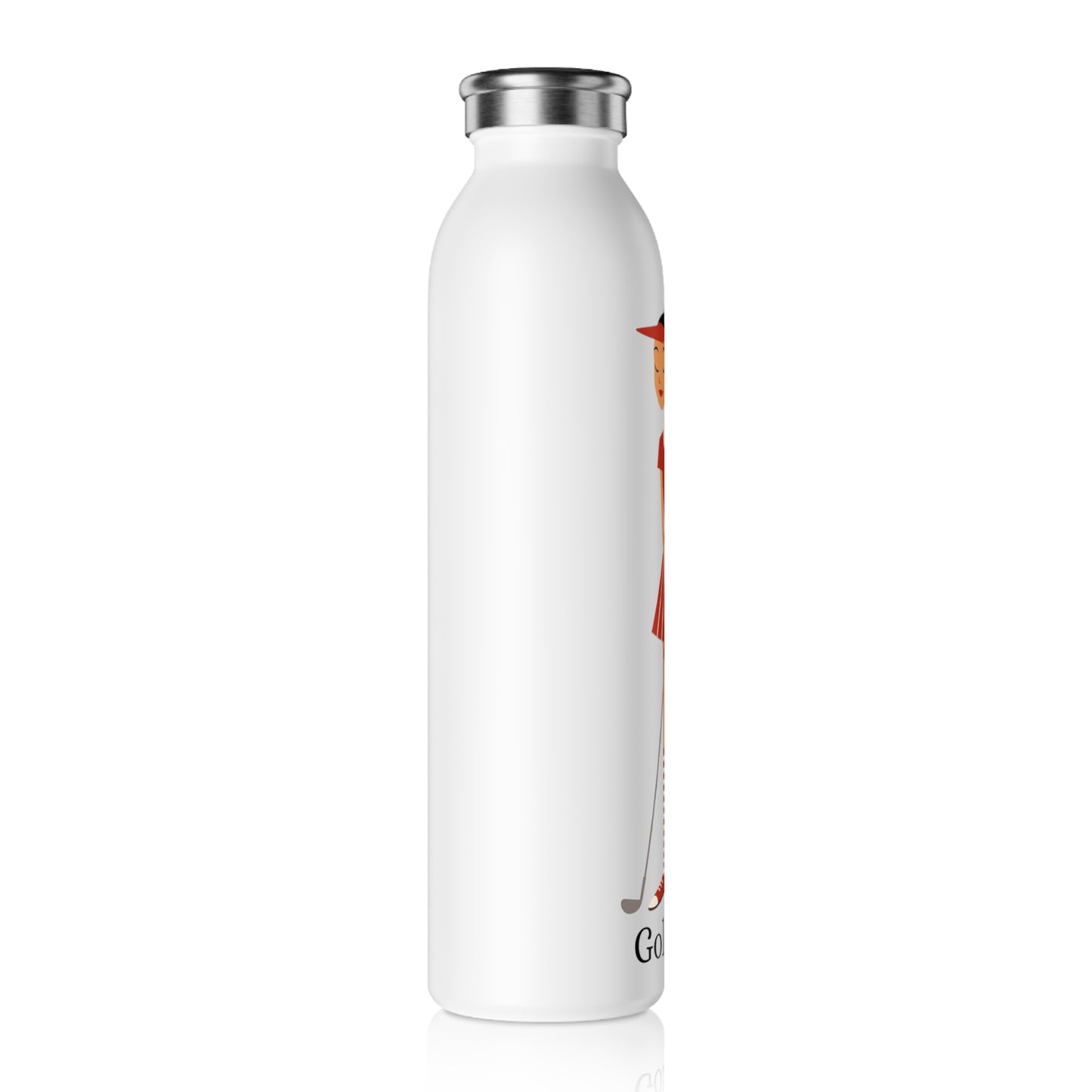 Golf Gal Slim Water Bottle Ruby