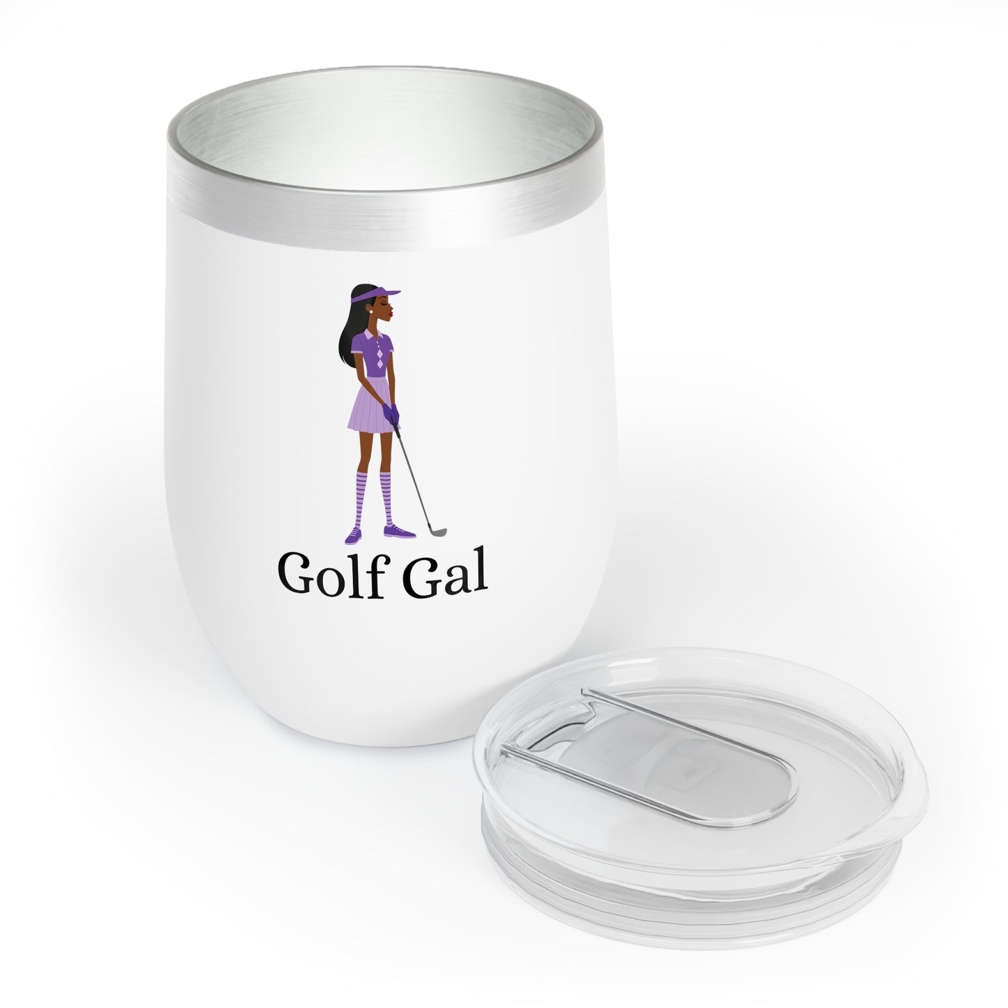 Golf Gal Wine Tumbler Violet