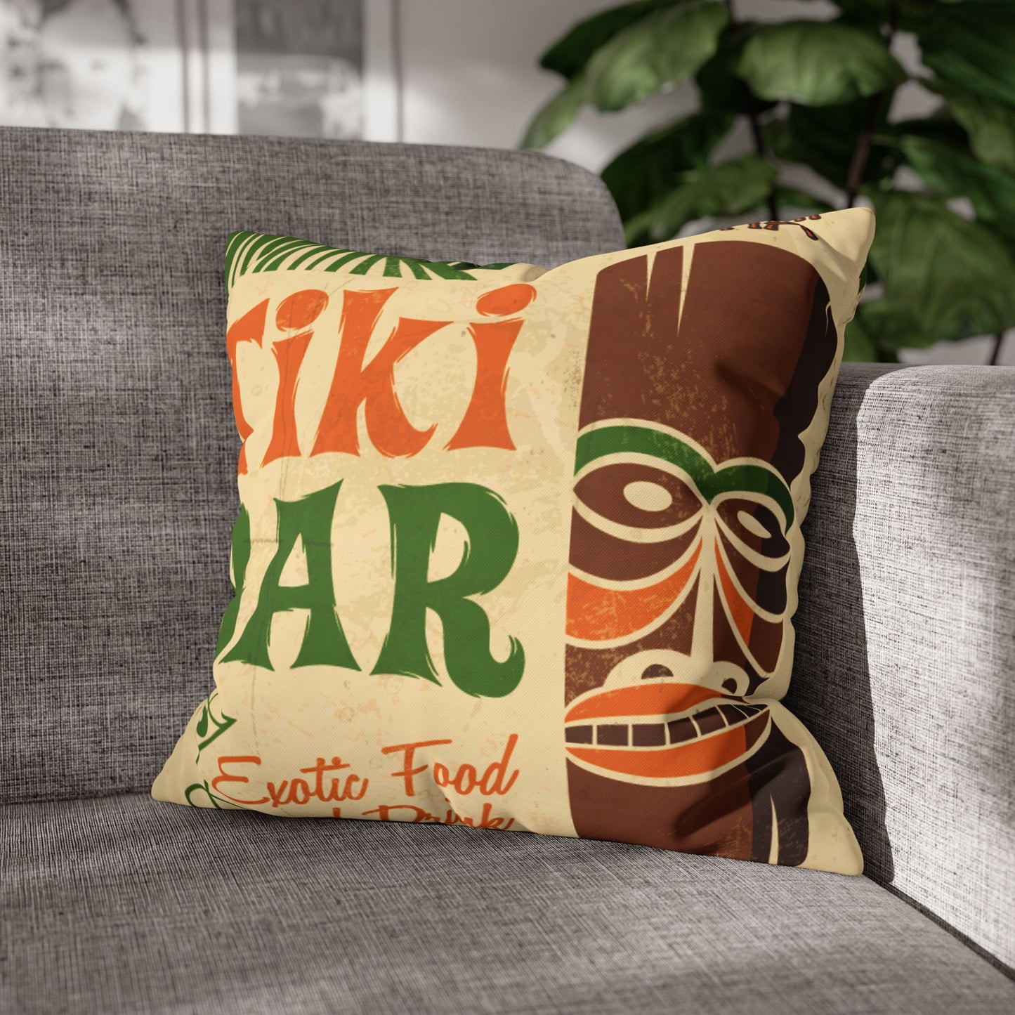 Aloha Tiki Bar Pillow cover