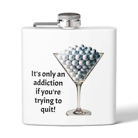 Golf Addiction Sleek Stainless Steel Flask
