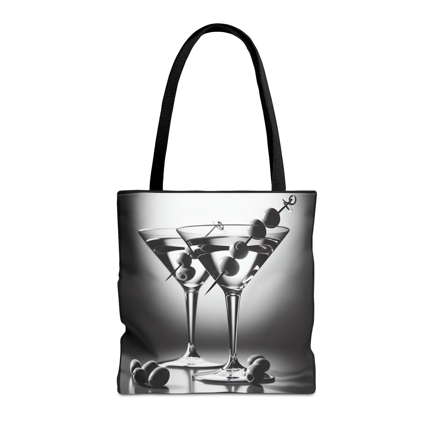 black and white martini glasses Tote Bag
