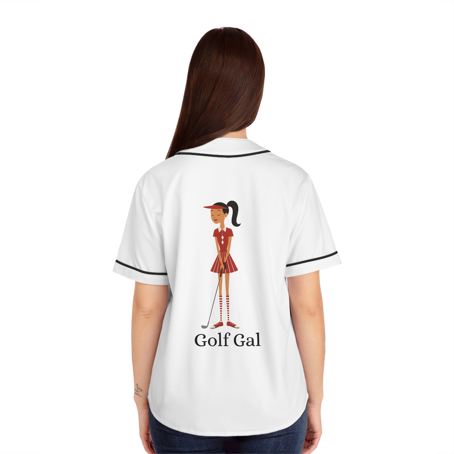 Golf Gal Baseball Jersey Ruby