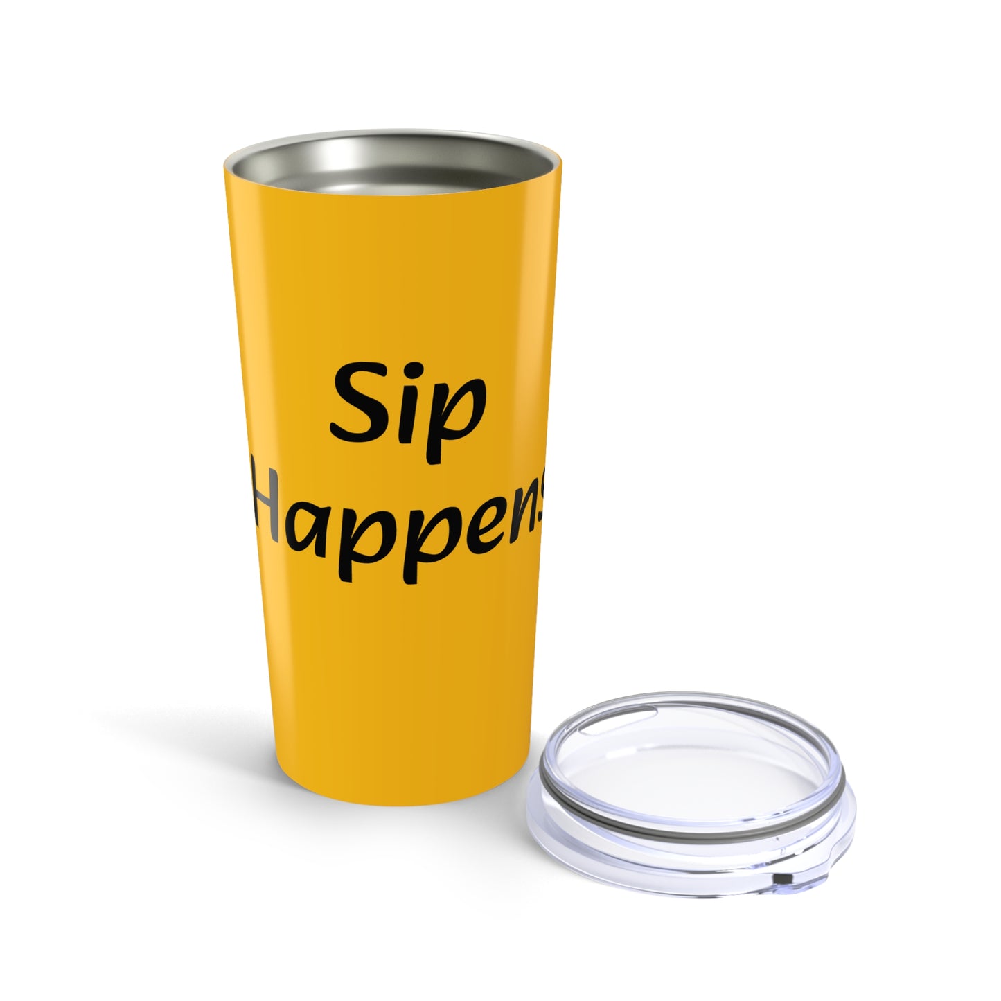 yellow Sip happens Tumbler 20oz