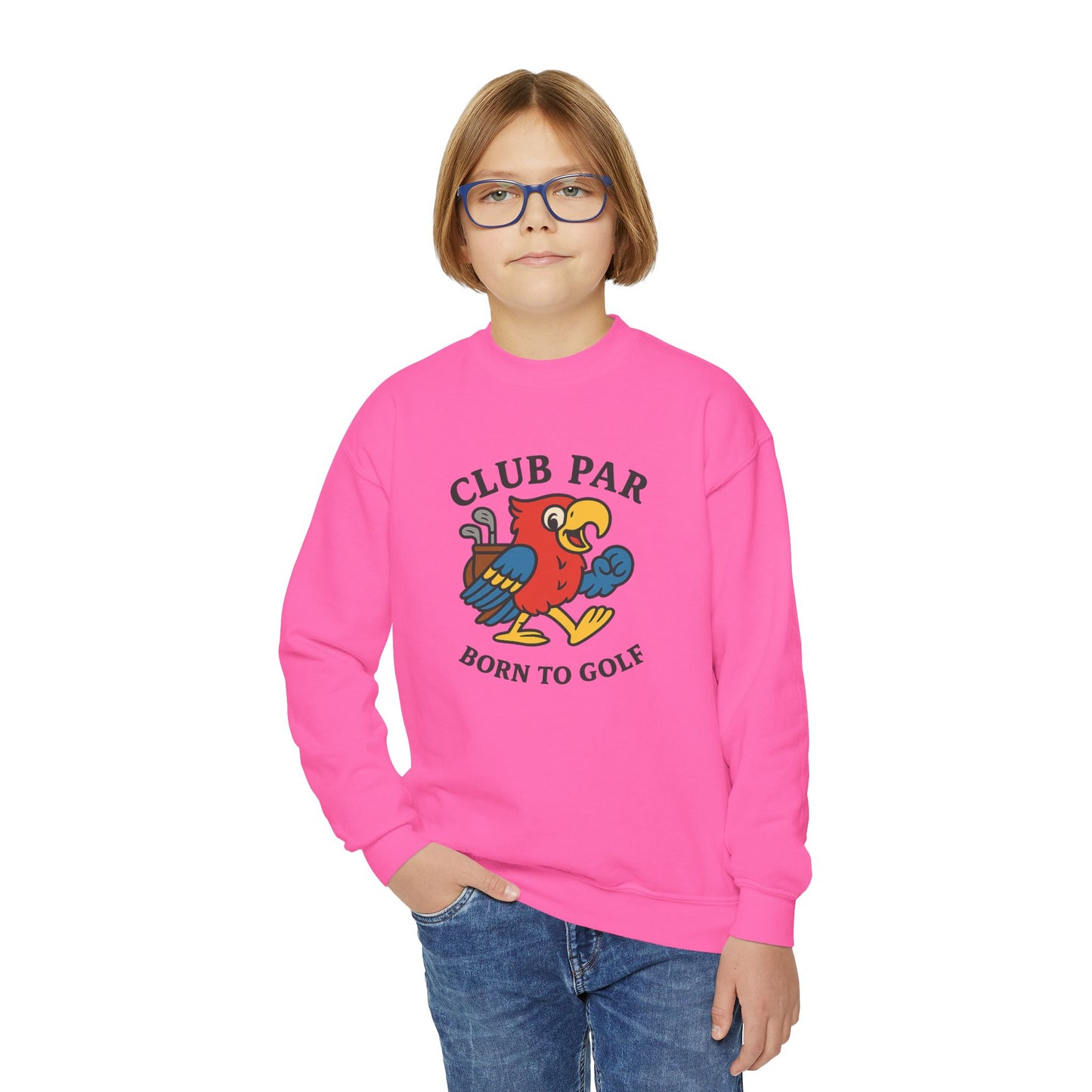 Club Par Born to Golf Youth Crewneck Sweatshirt