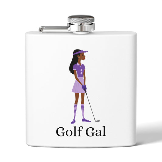 Golf Gal Sleek Stainless Steel Flask Violet