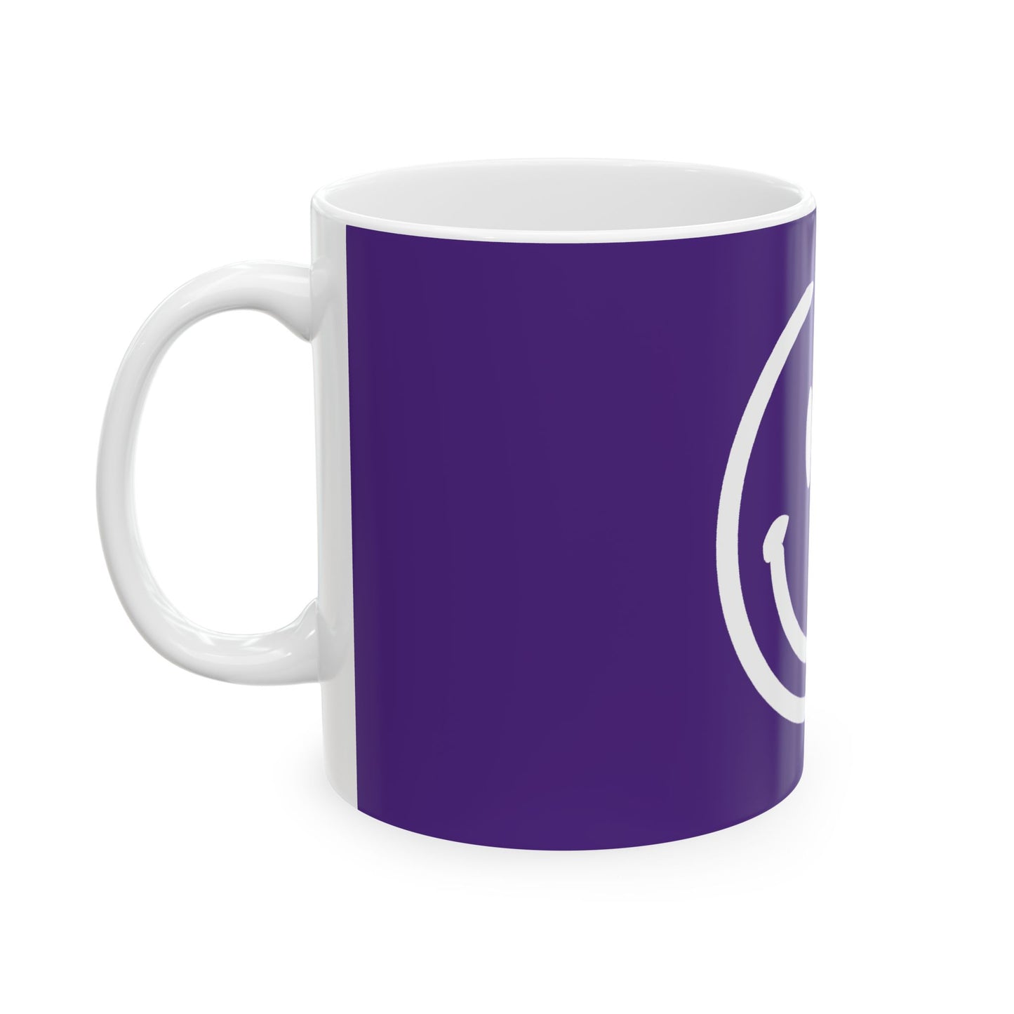 purple smiley face Ceramic Coffee Mug