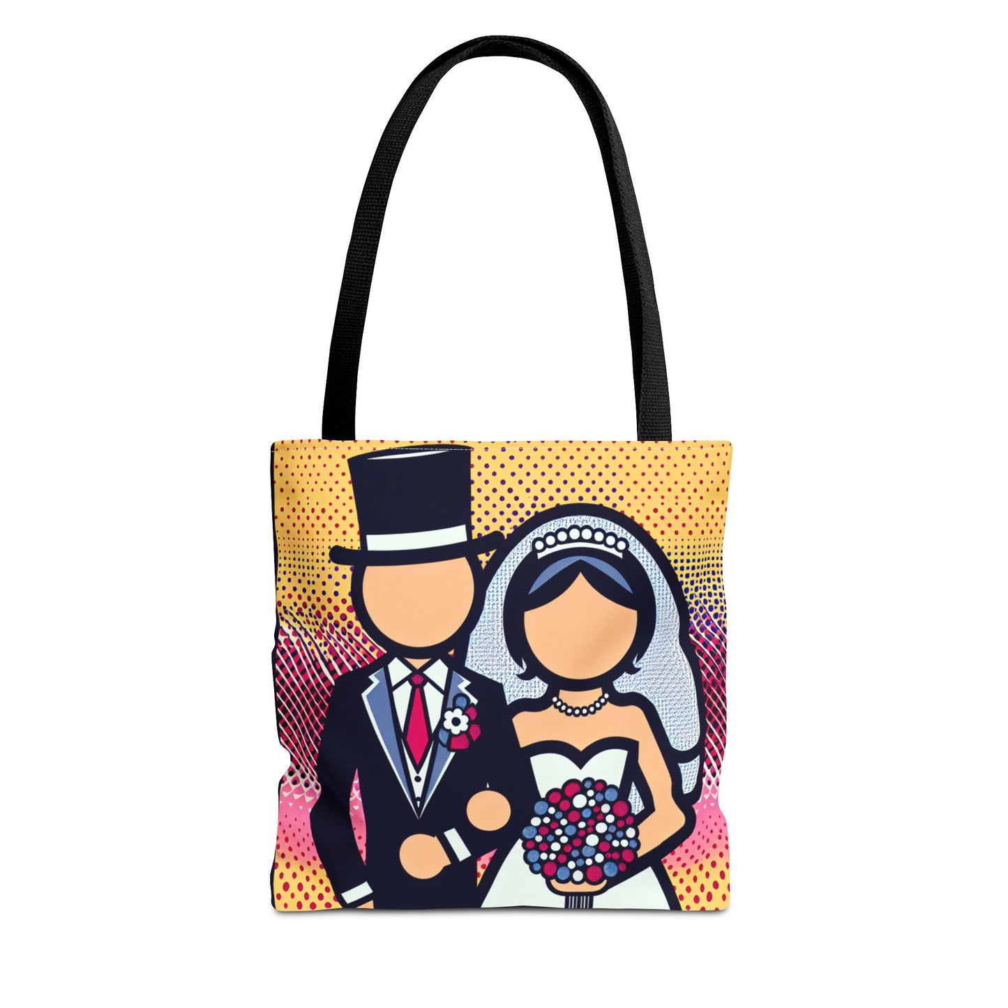 pop art bride and groom Tote Bag