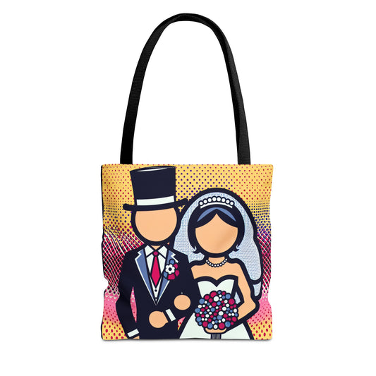 pop art bride and groom Tote Bag