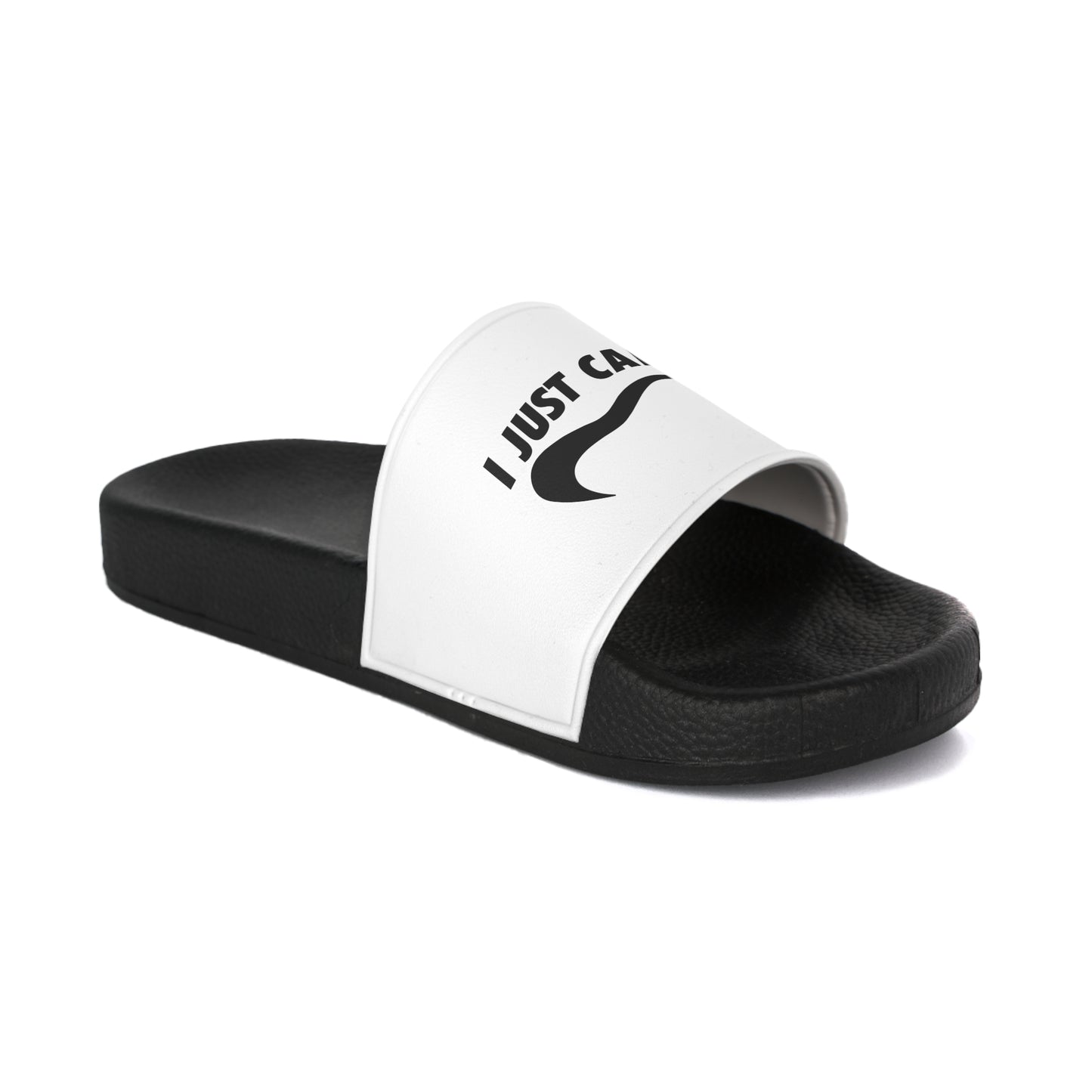 White I Just Can't  Women's Slide Sandals