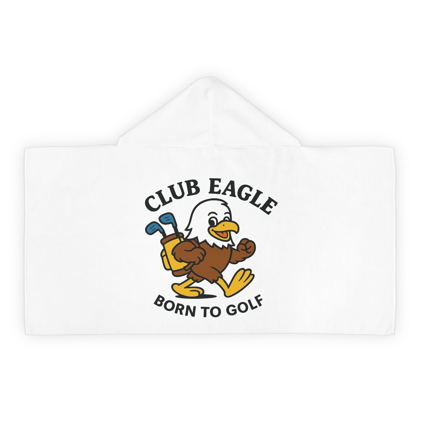Club Eagle Born To Golf Kids Hooded Towel/ Beach Cover-Up