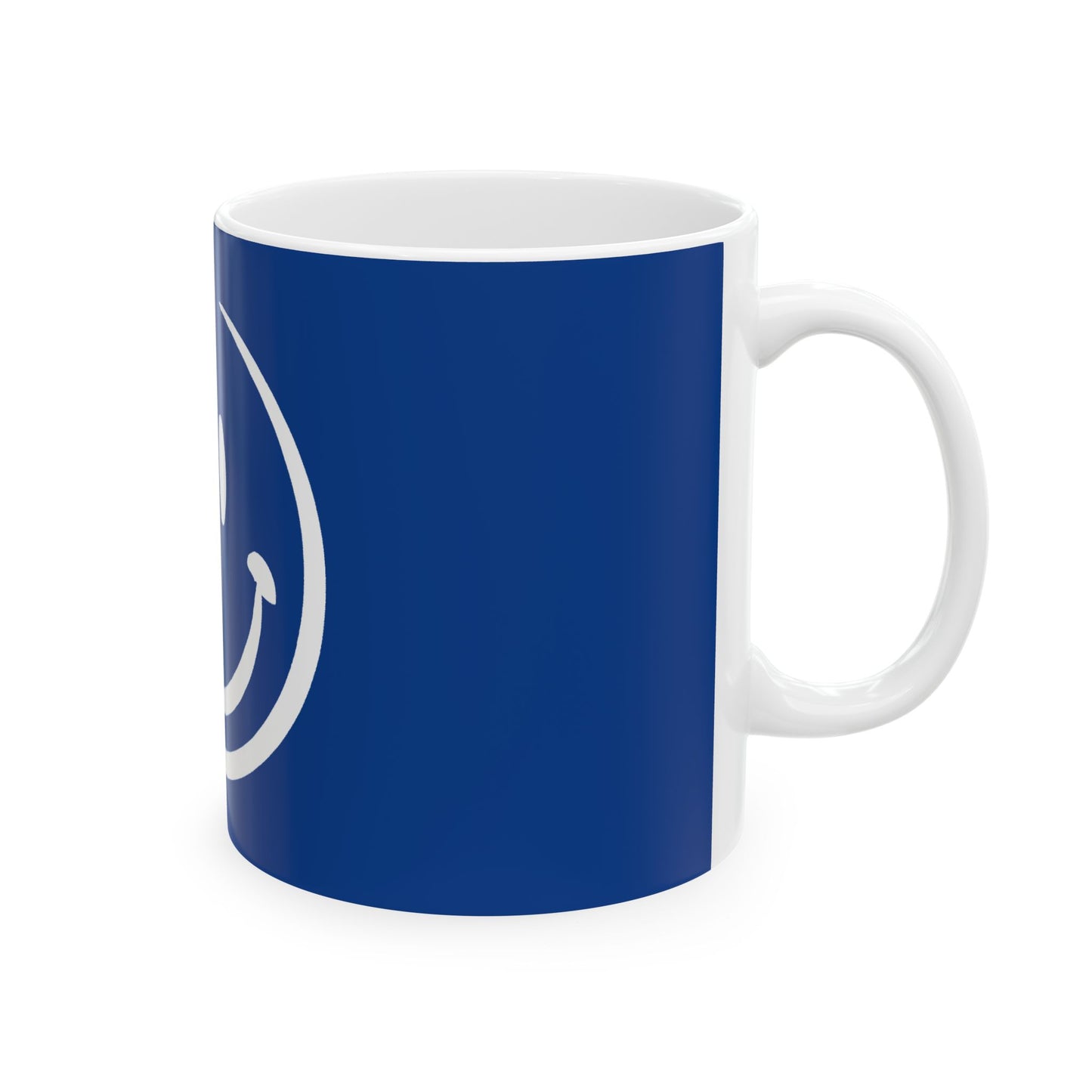 blue smiley face Ceramic Coffee Mug
