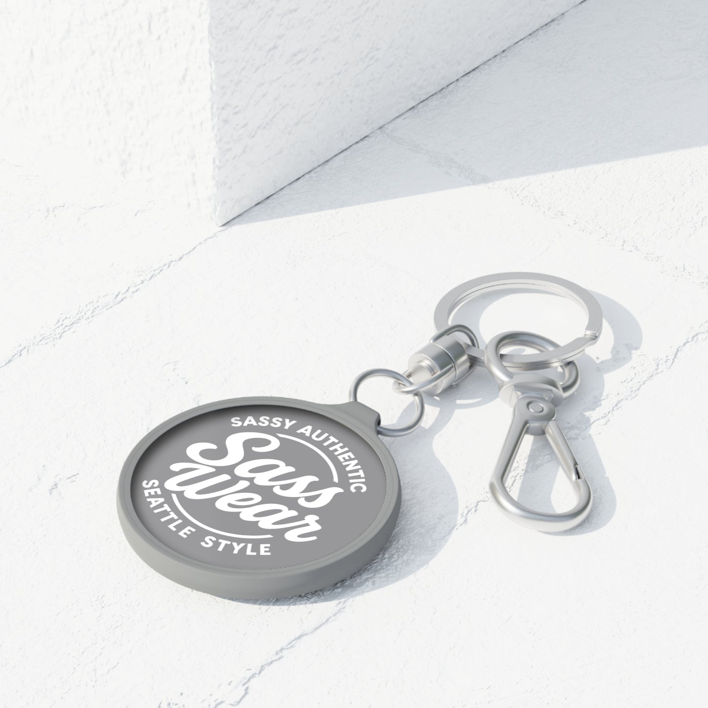 Gray Sass Wear Keyring Tag