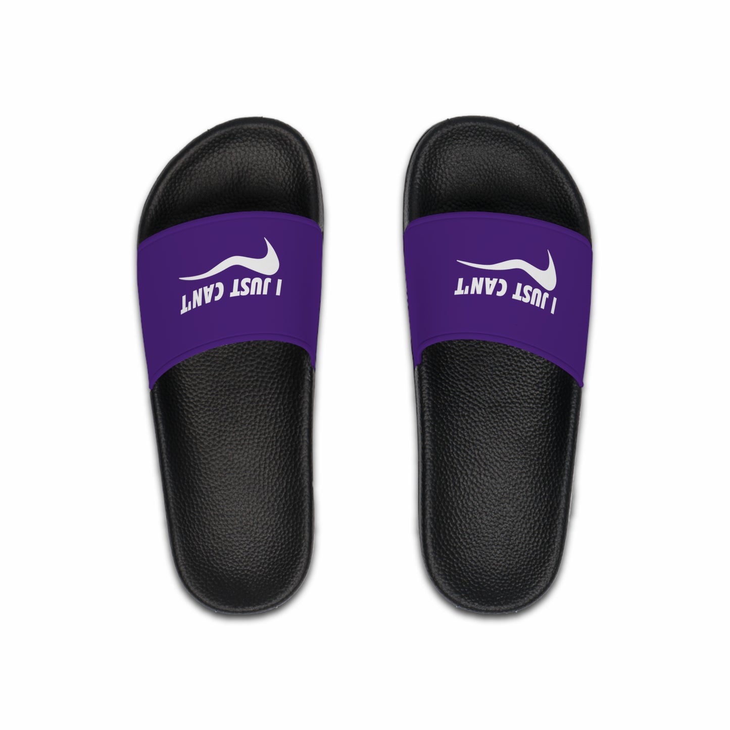 Purple I Just Can't Men's Slide Sandals
