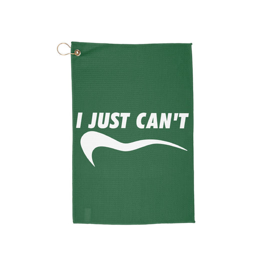 green I just can't Golf Towel