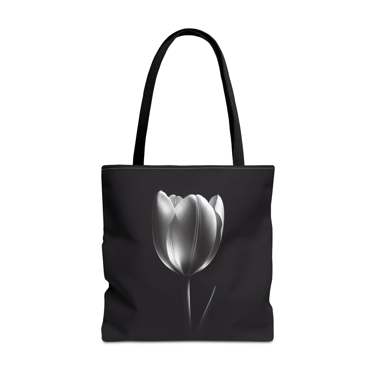 black and white tulip Tote Bag