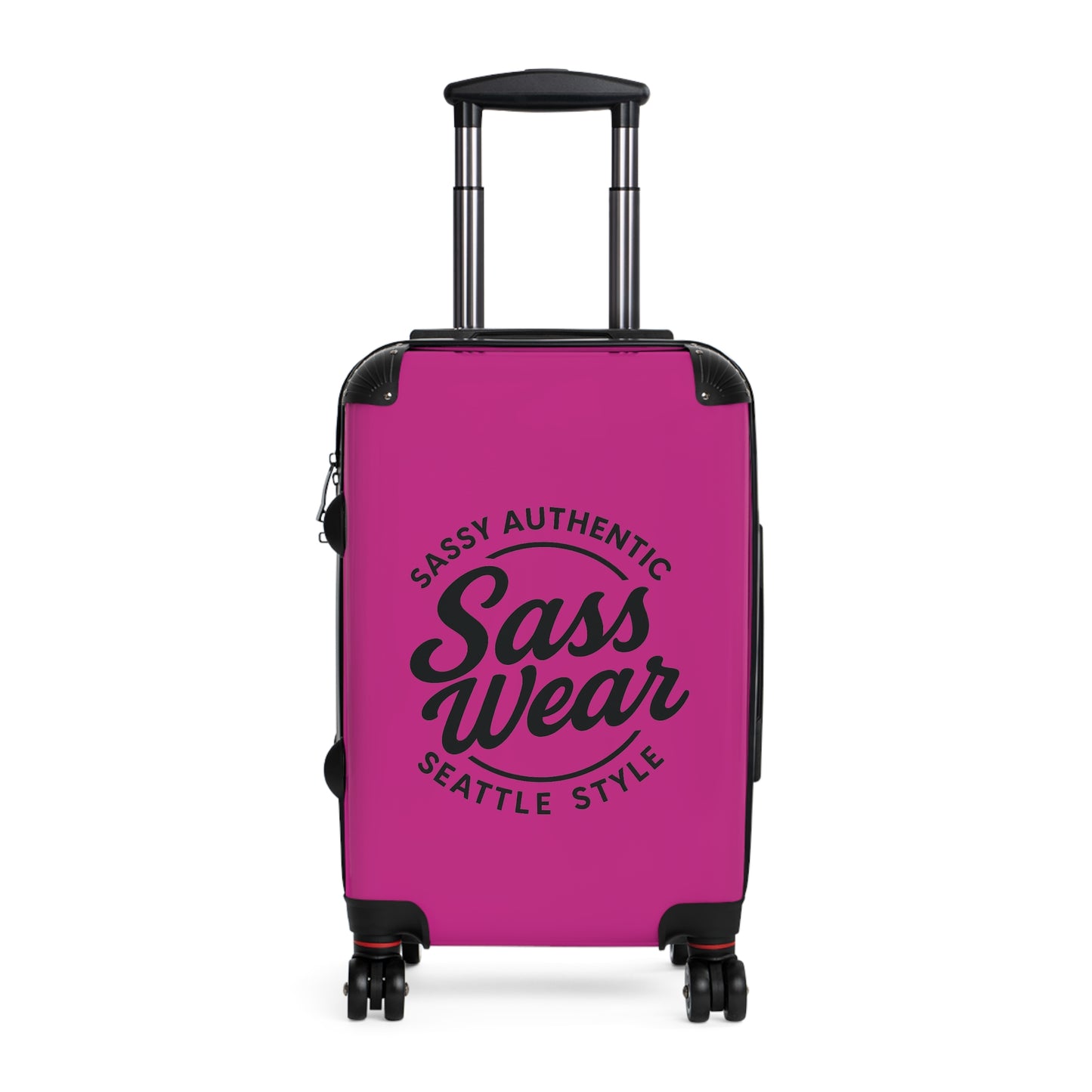 Hot pink Sass Gear Travel Suitcase