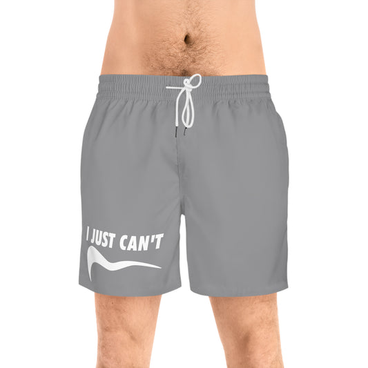 gray I just can't Men's Mid-Length Swim Shorts
