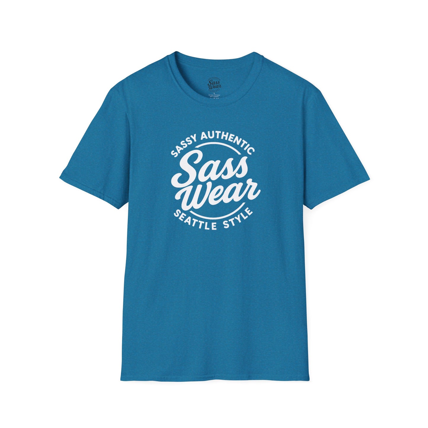 Sass Wear - Unisex Softstyle T-Shirt white logo