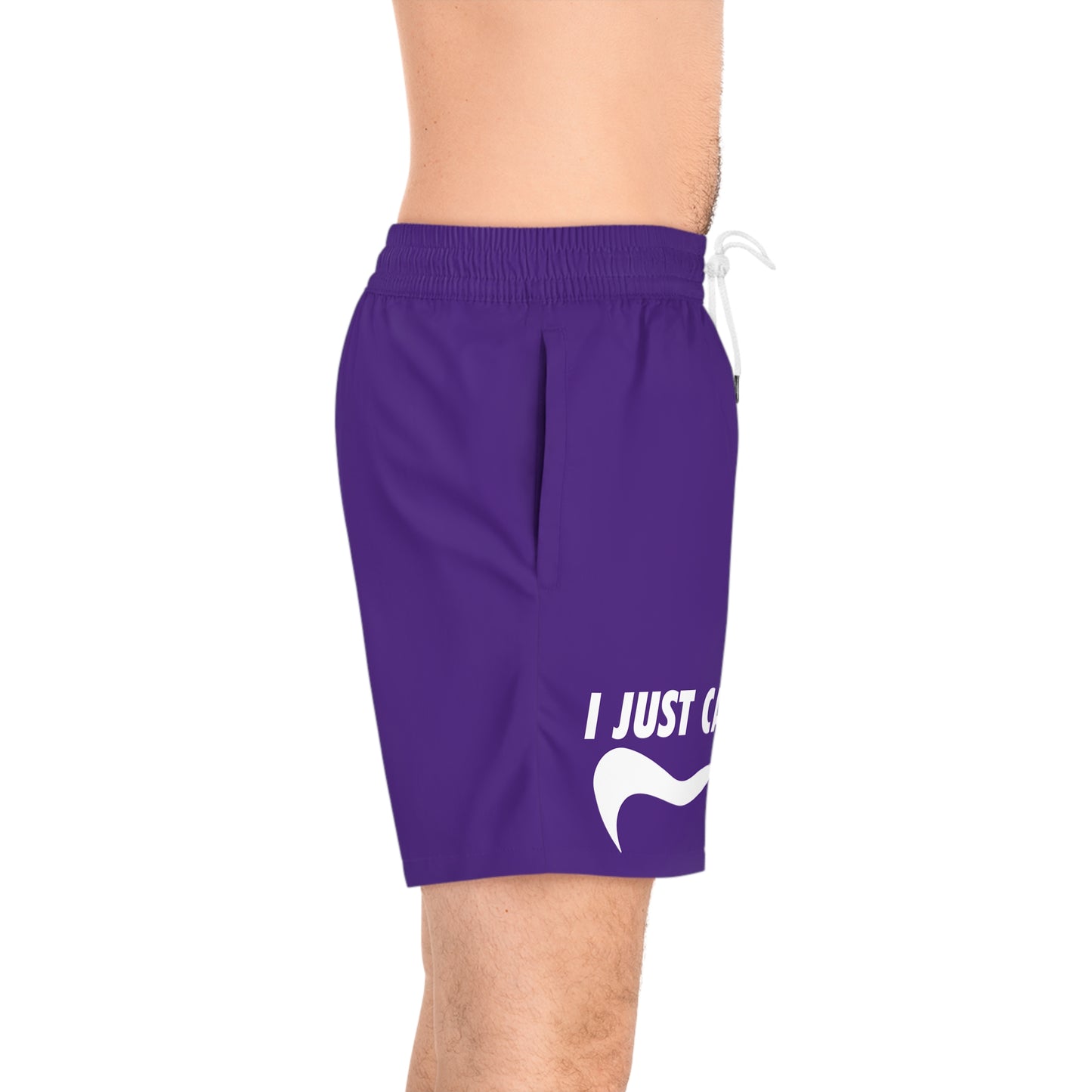 purple I just can't Men's Mid-Length Swim Shorts