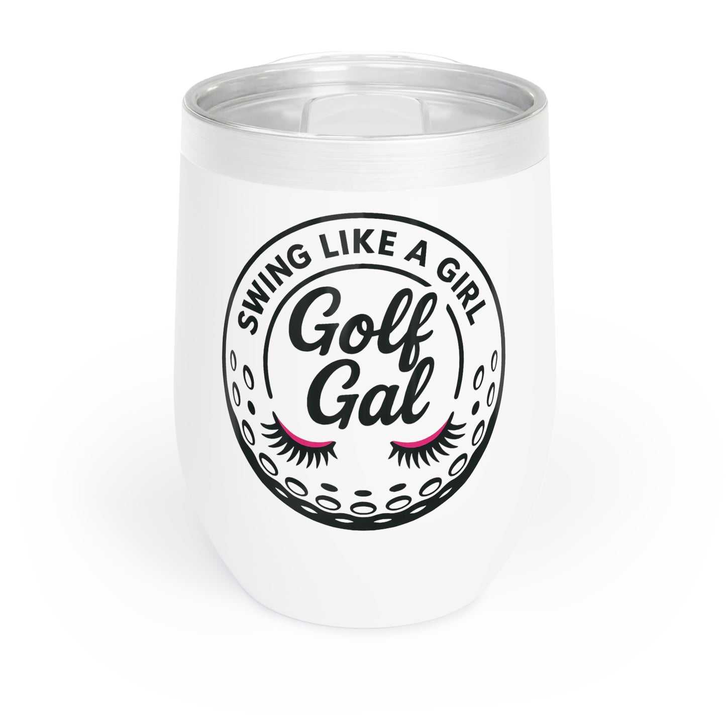 Swing Like a Girl Golf Gal Wine Tumbler