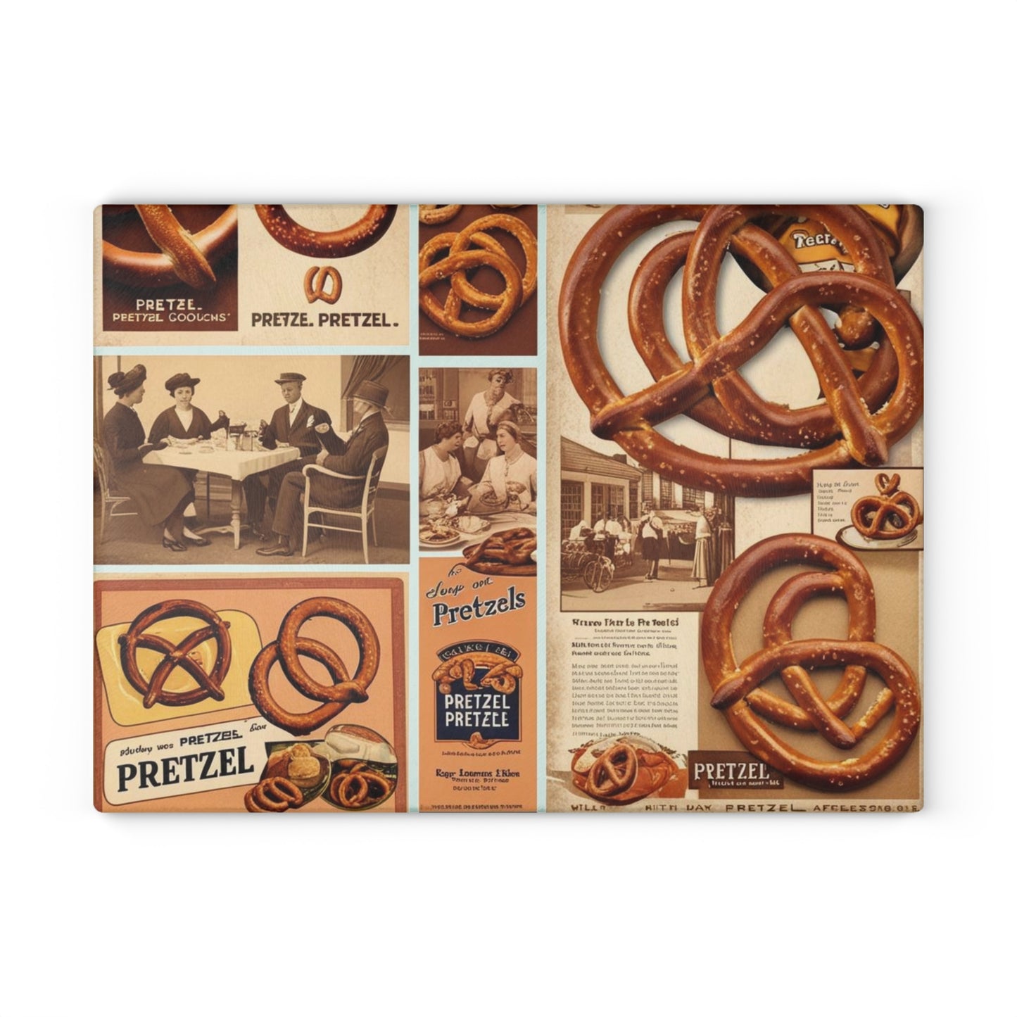 vintage pretzels glass Cutting Board