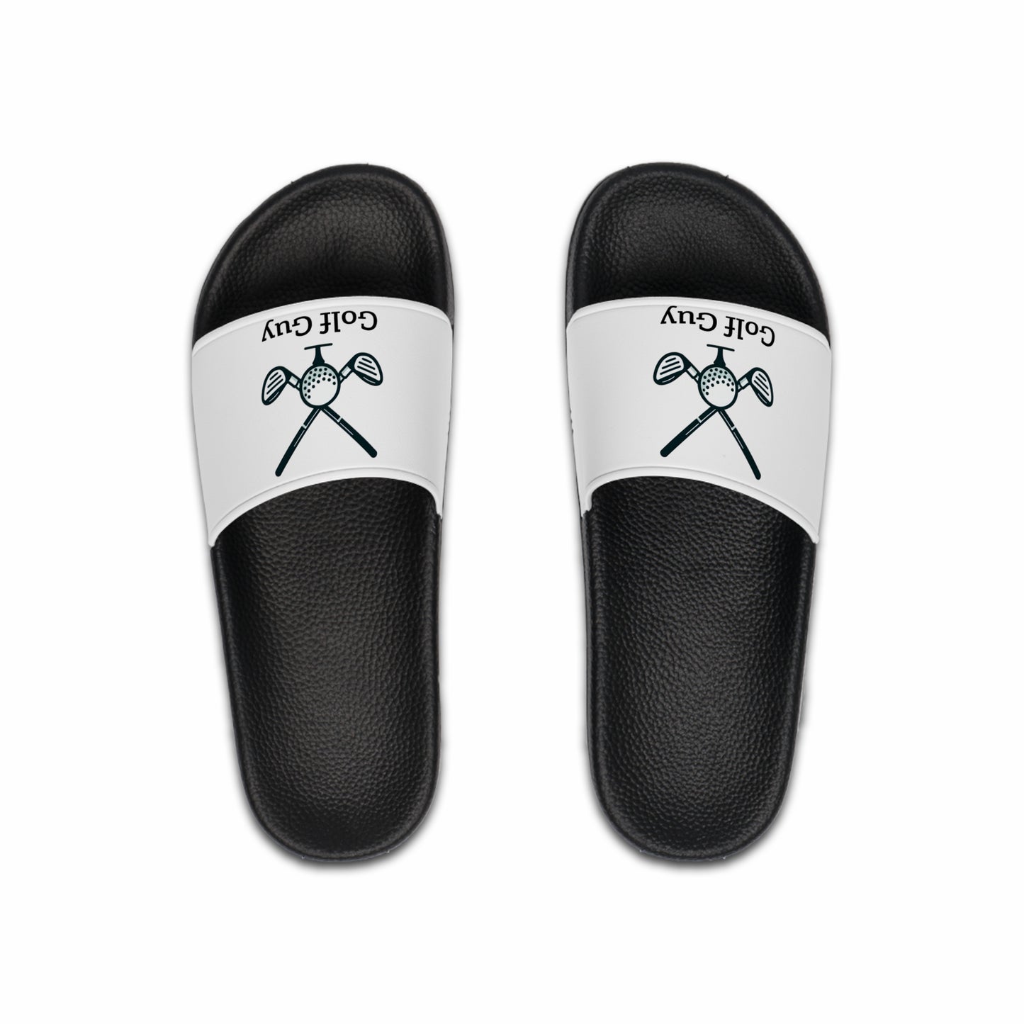 White Golf Guy Men's Slide Sandals