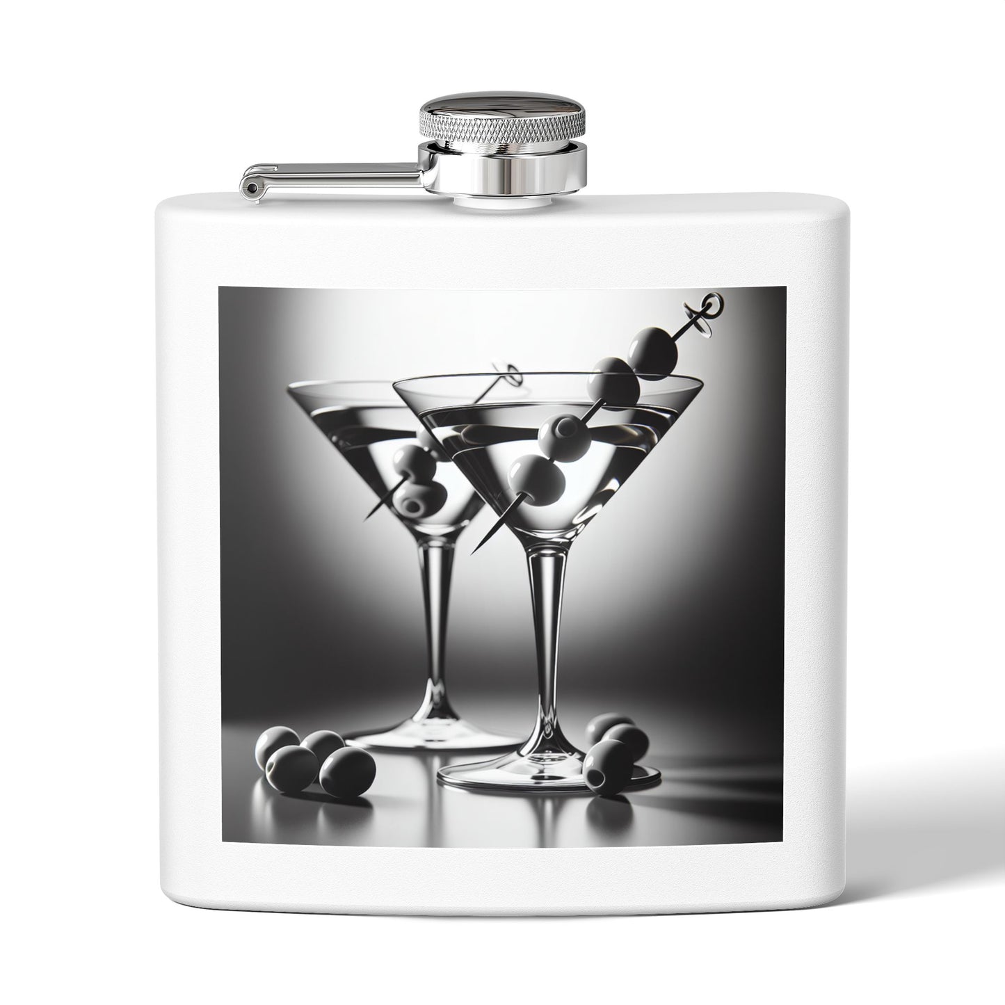 Martini Glass Sleek Stainless Steel Flask