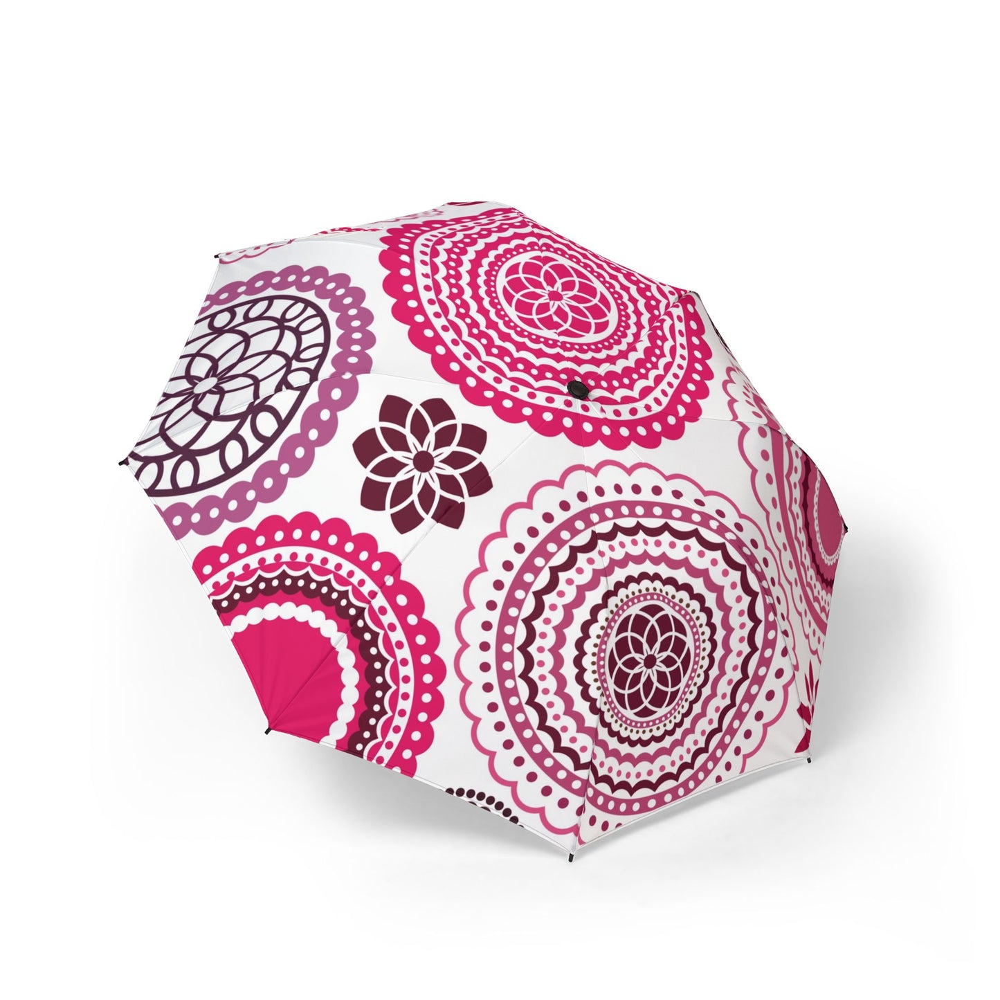 cheerful pink mandalas Umbrella - Semi-Automatic Foldable Design