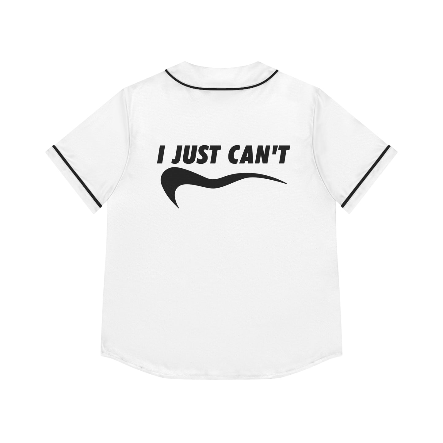 Women's Baseball Jersey, 'I Just Can't' Shirt, Fun Sports Tee, Casual Summer Outfit, Perfect for Game Day, Gift for Sports Lovers