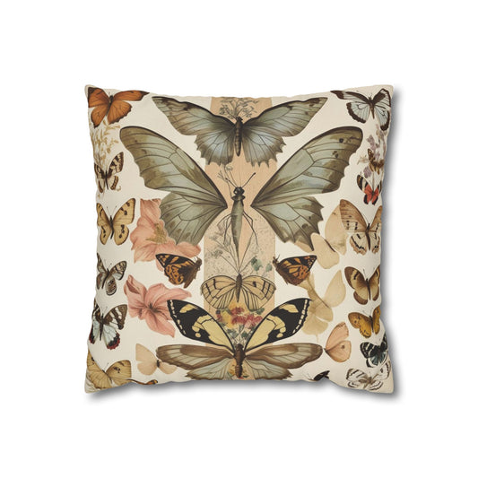 Vintage Butterfly Canvas Pillow cover