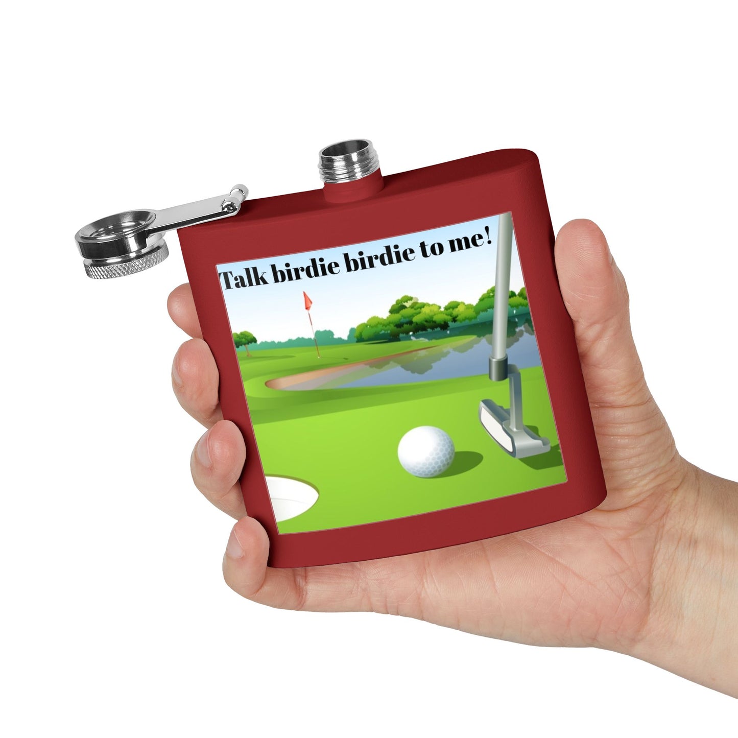 Talk Birdie to Me Sleek Stainless Steel Flask