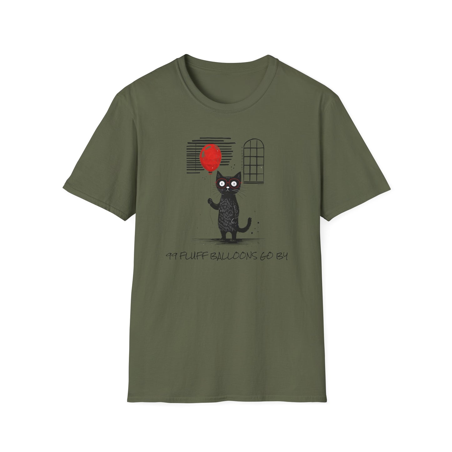 99 Fluff Balloons Go By - Unisex Softstyle T-Shirt