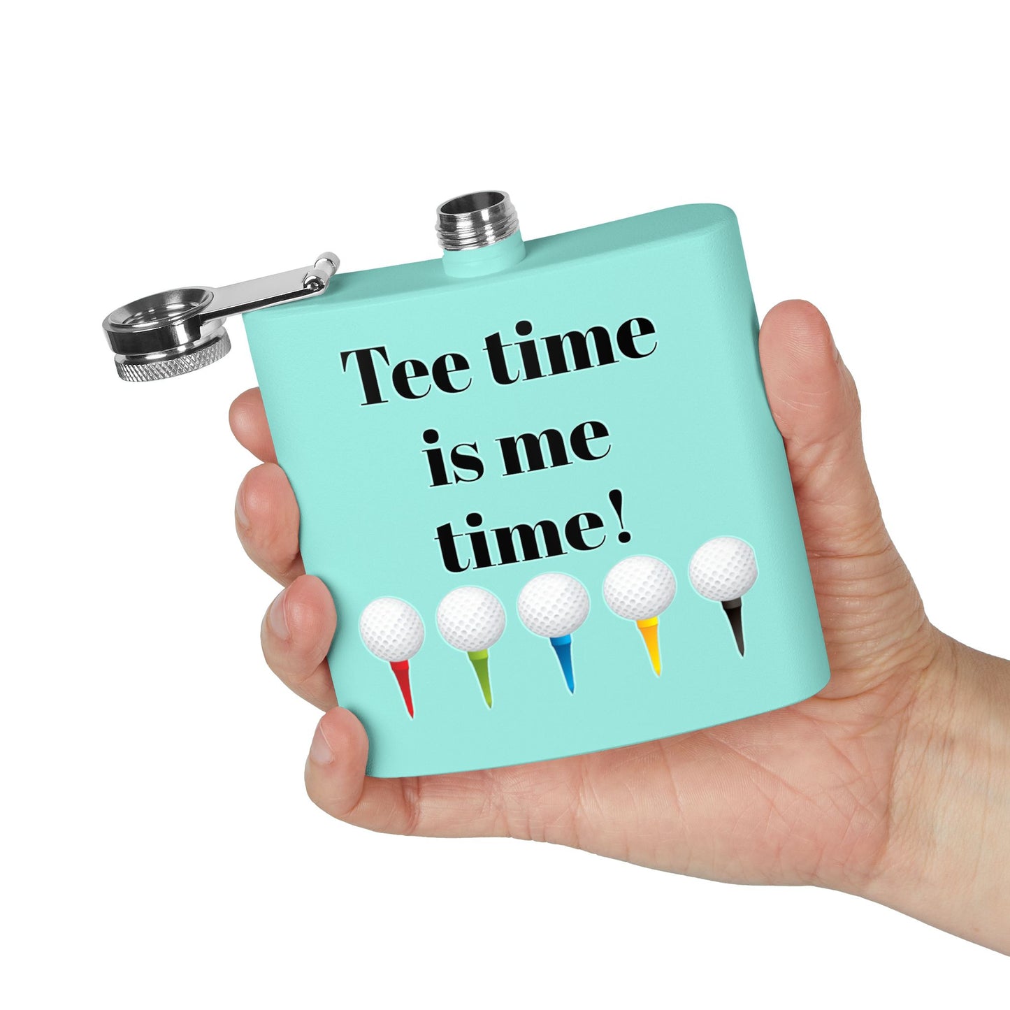 Tee Time is Me Time Sleek Stainless Steel Flask
