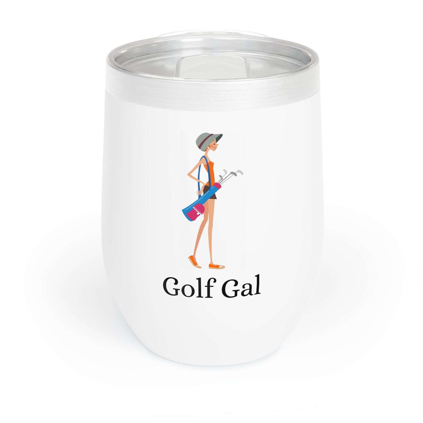 Golf Gal Wine Tumbler Poppy