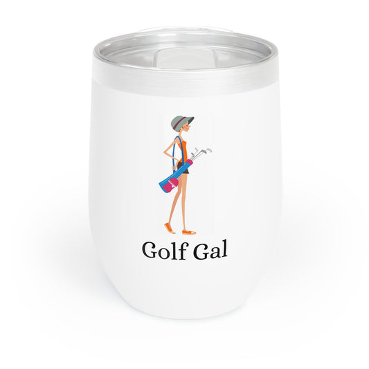 Golf Gal Wine Tumbler Poppy