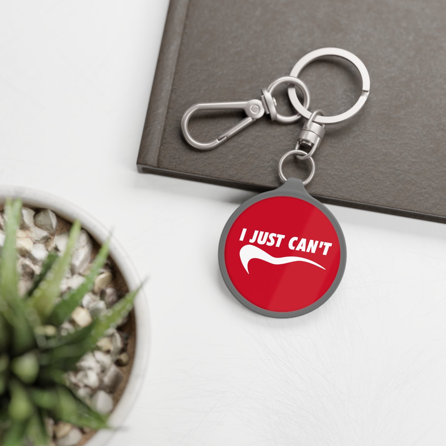 Red I Just Can't Keyring Tag