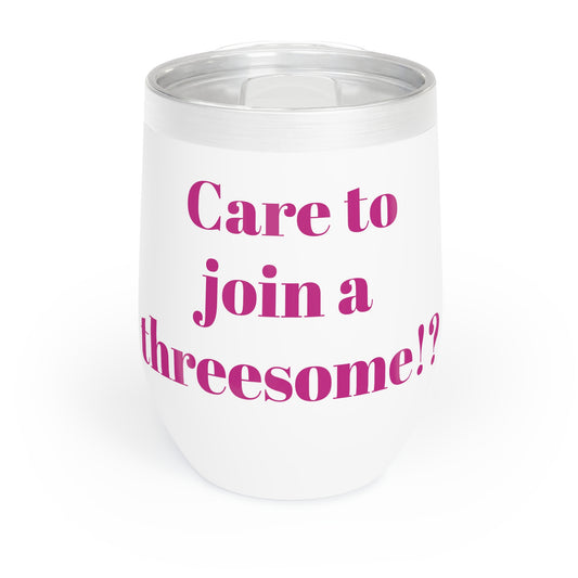pink threesome golfl Wine Tumbler