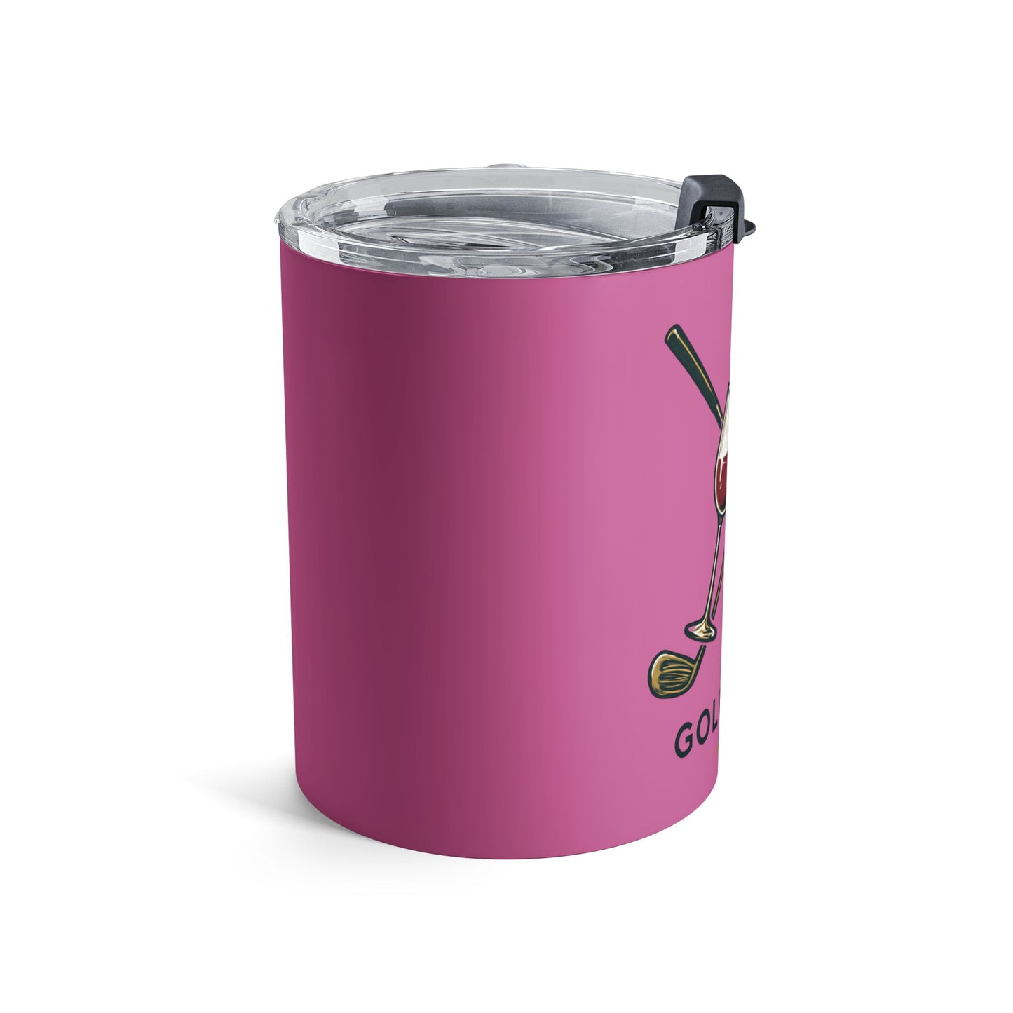 Pink Golf and Wine Whiskey/Wine Tumbler