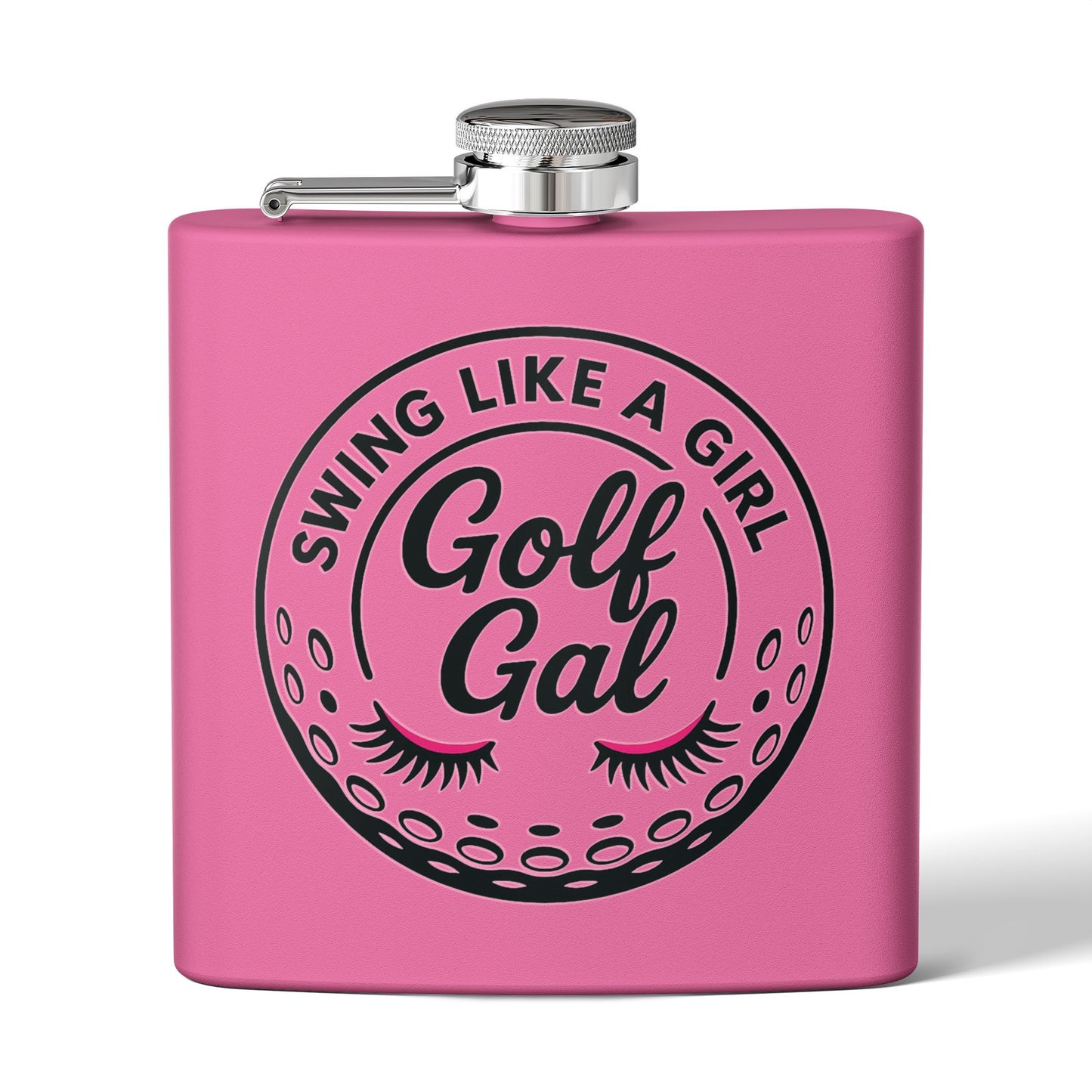 Swing Like A Girl Golf Gal Sleek Stainless Steel Flask