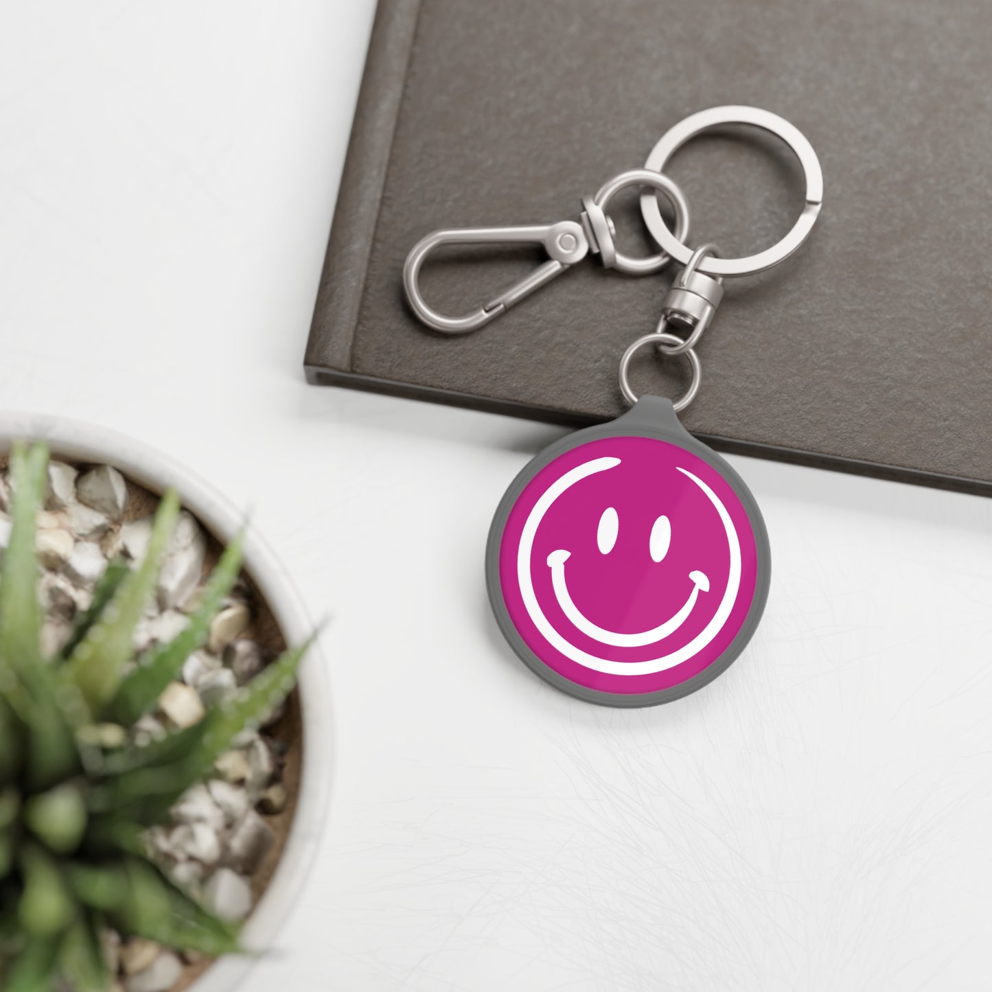 Hot Pink Keyring Tag