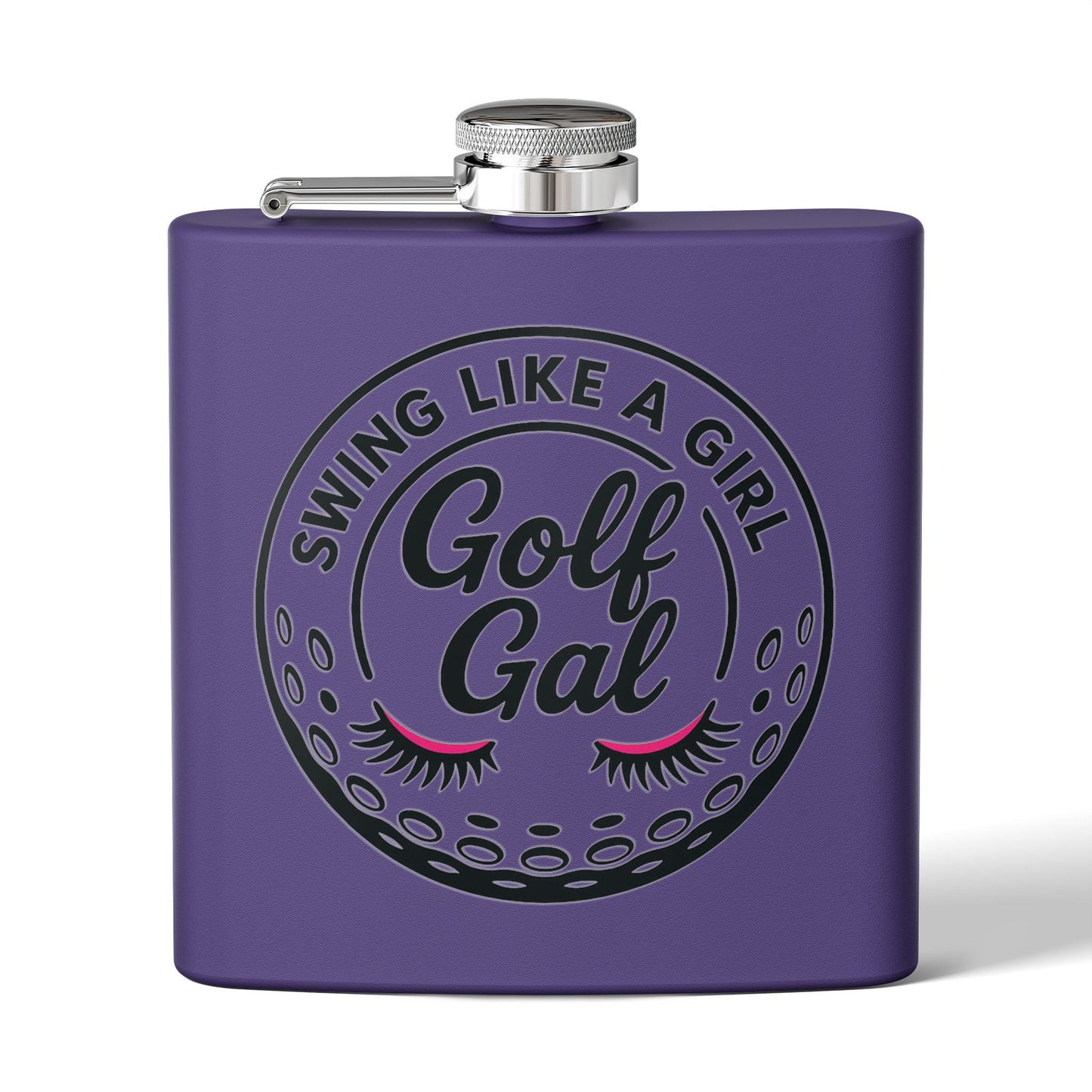 Swing Like A Girl Golf Gal Sleek Stainless Steel Flask
