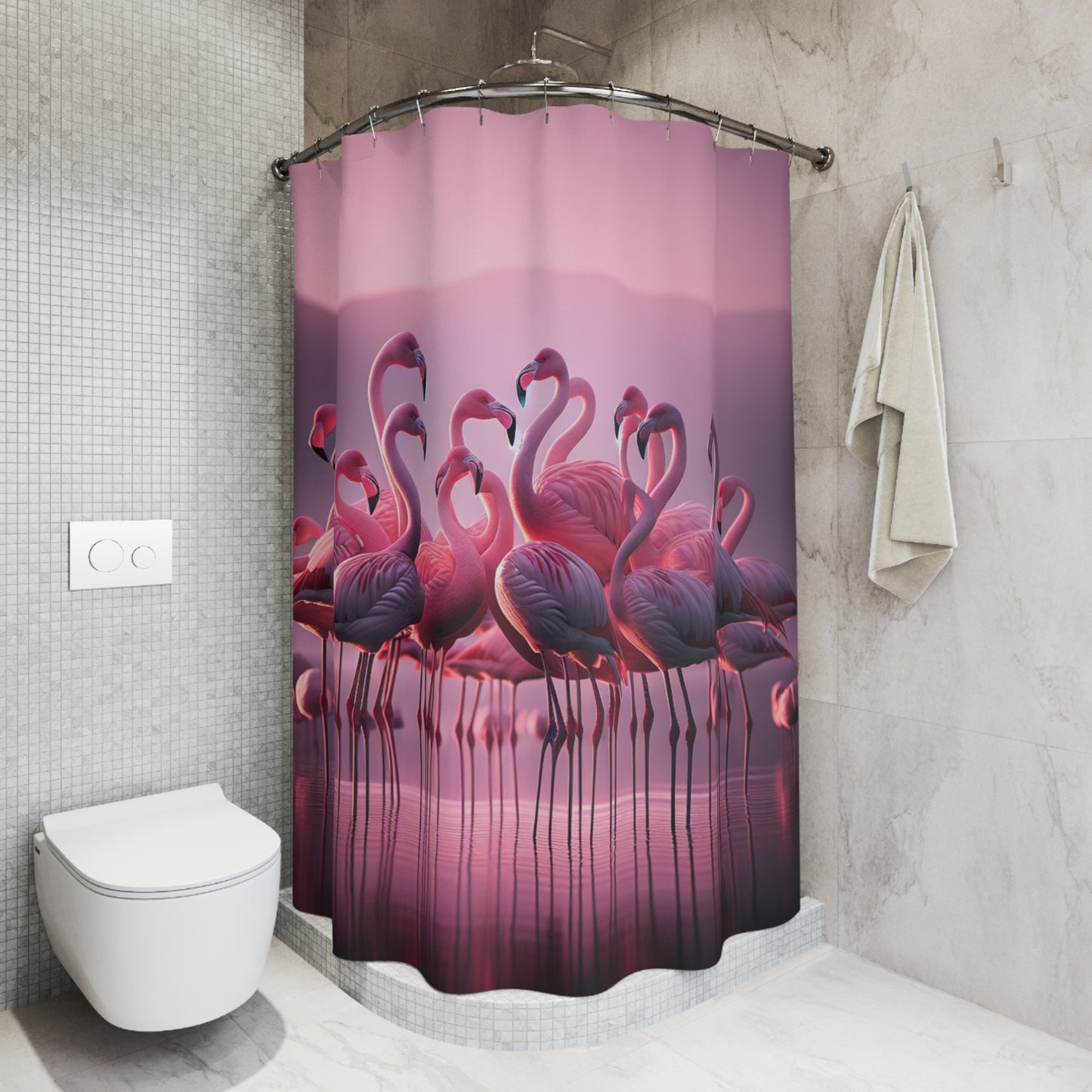 Pink Flamingos Shower Curtains