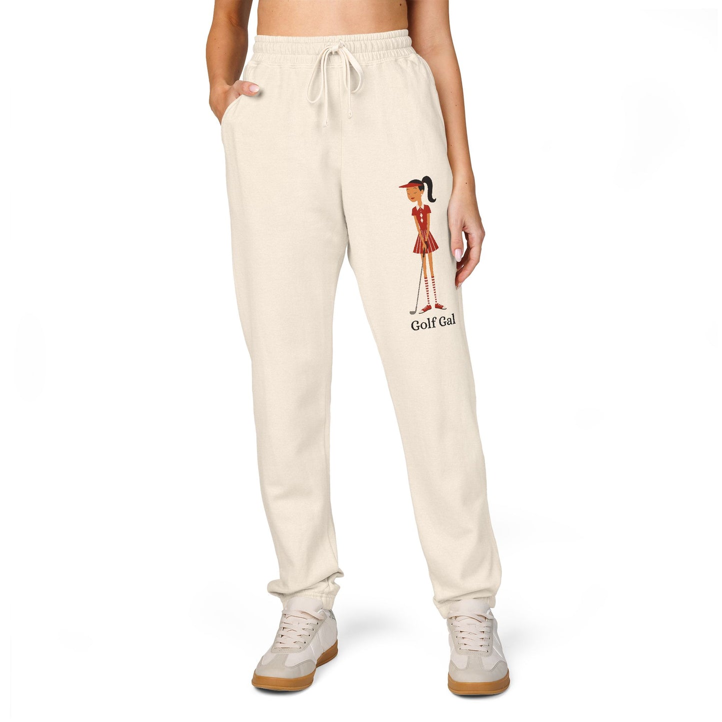 Golf Gal Garment-Dyed Fleece Sweatpants Ruby