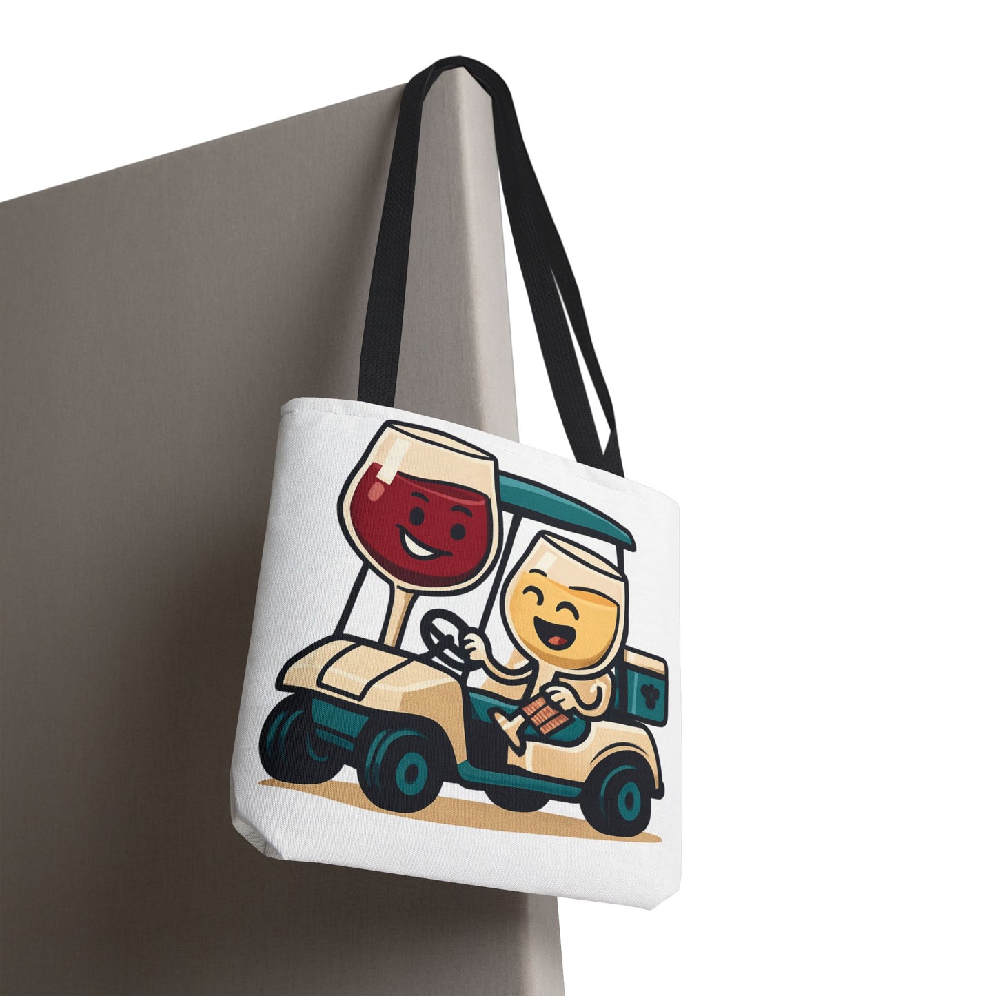 Wine Glasses in Golf Cart Tote Bag