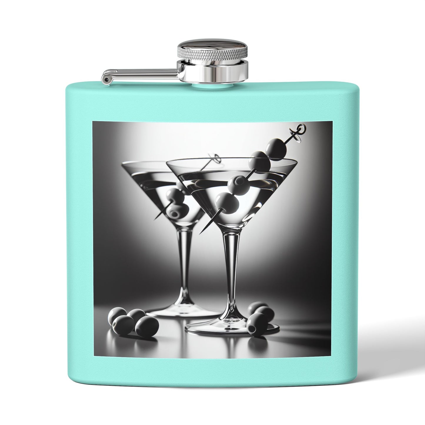 Martini Glass Sleek Stainless Steel Flask