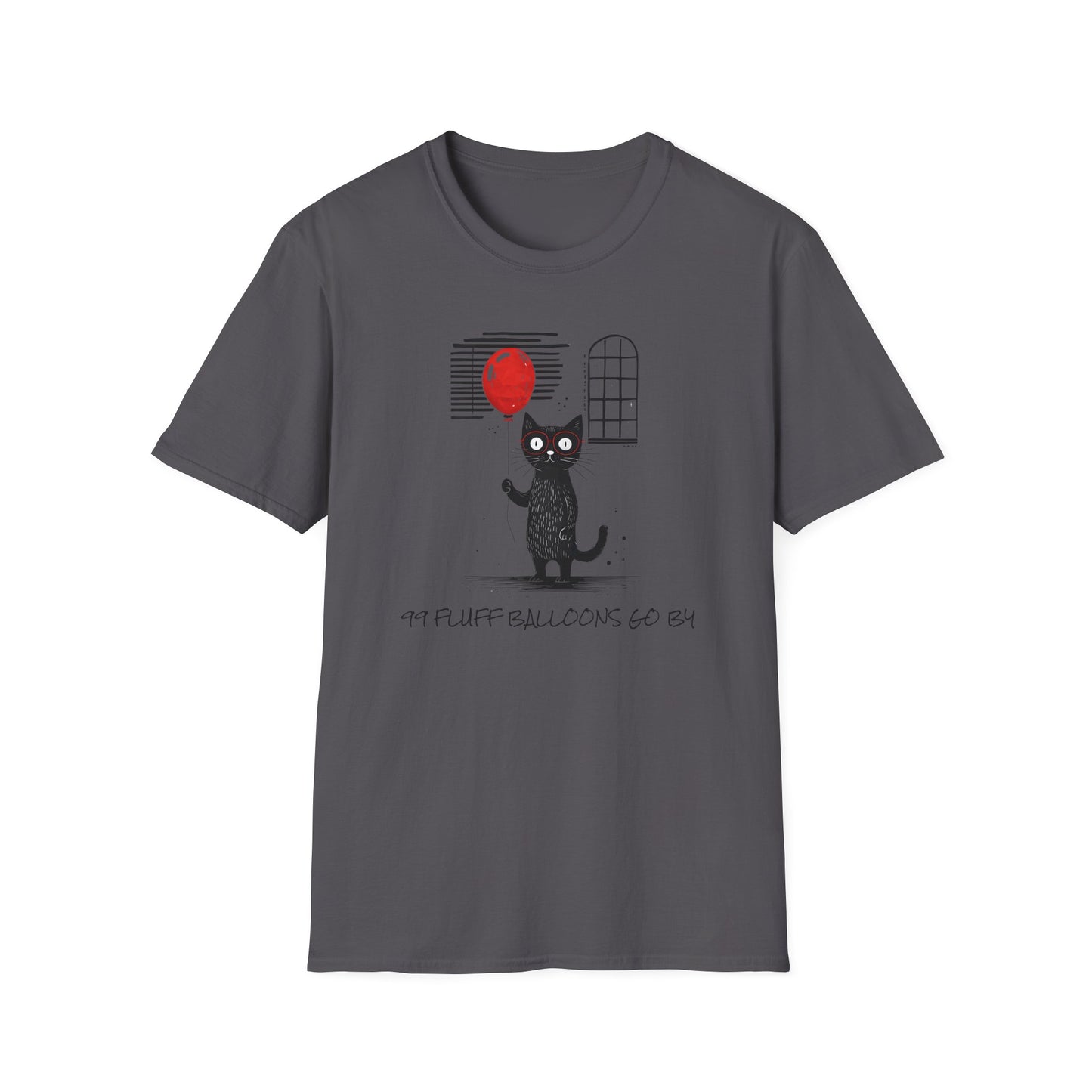 99 Fluff Balloons Go By - Unisex Softstyle T-Shirt