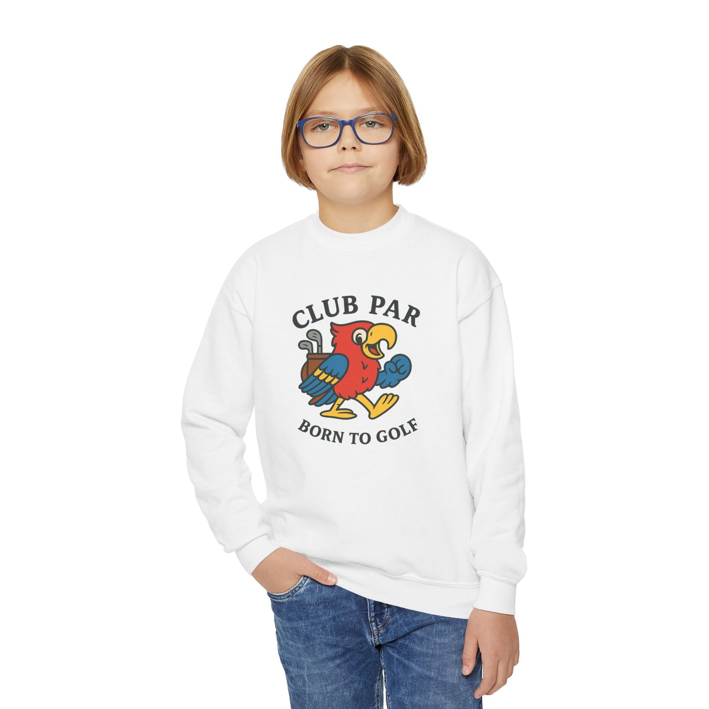 Club Par Born to Golf Youth Crewneck Sweatshirt