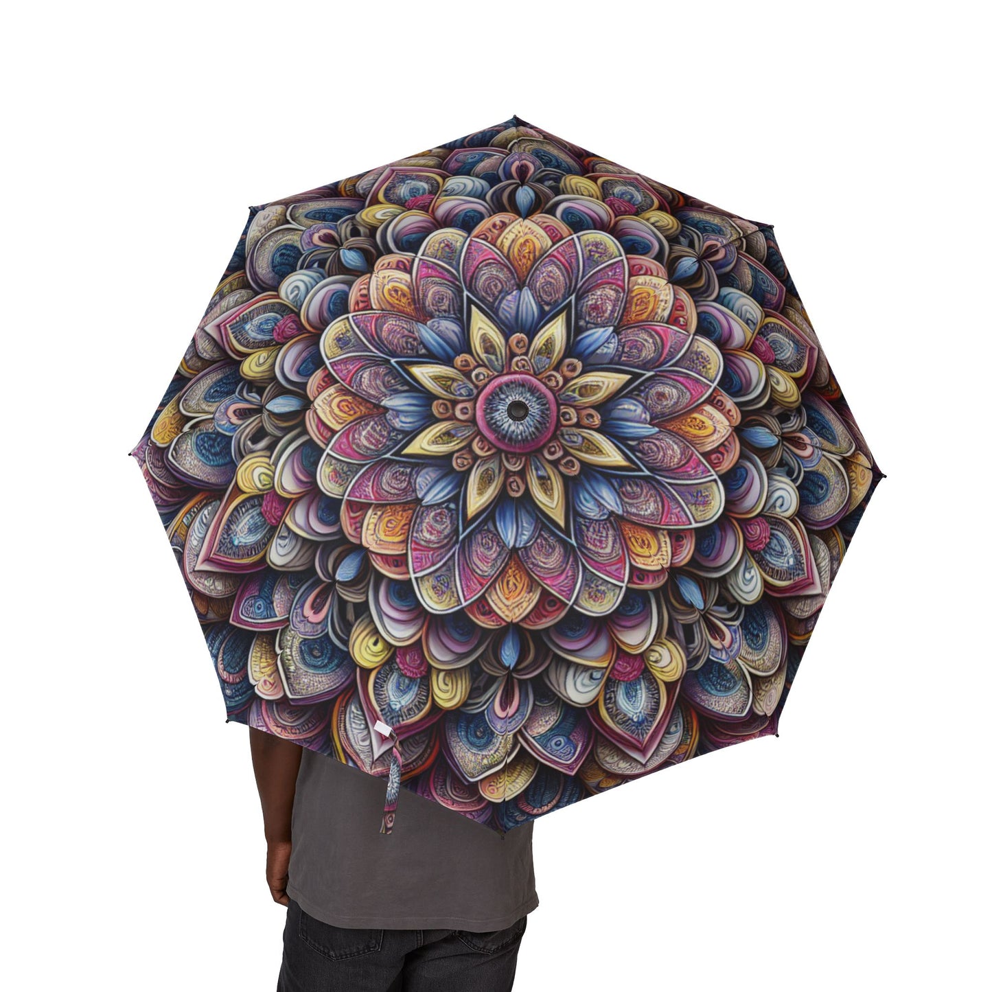 pretty mandala Umbrella - Semi-Automatic Foldable Design